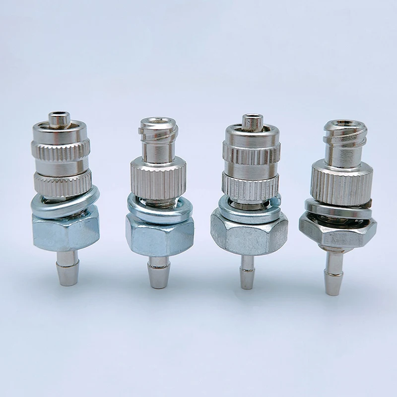 【MA】Tracheal Connector Luer Lock Adapter Fitting Dispenser Connector Nickel Plated Brass Threading Plate Fixed Adapter Needle