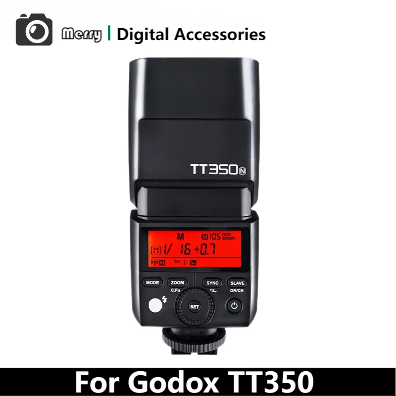 

For Godox TT350 TTL Camera Flash 1/8000s High-speed 2.4G Wireless X System Flash Speedlite For Canon Nikon Sony Fuji