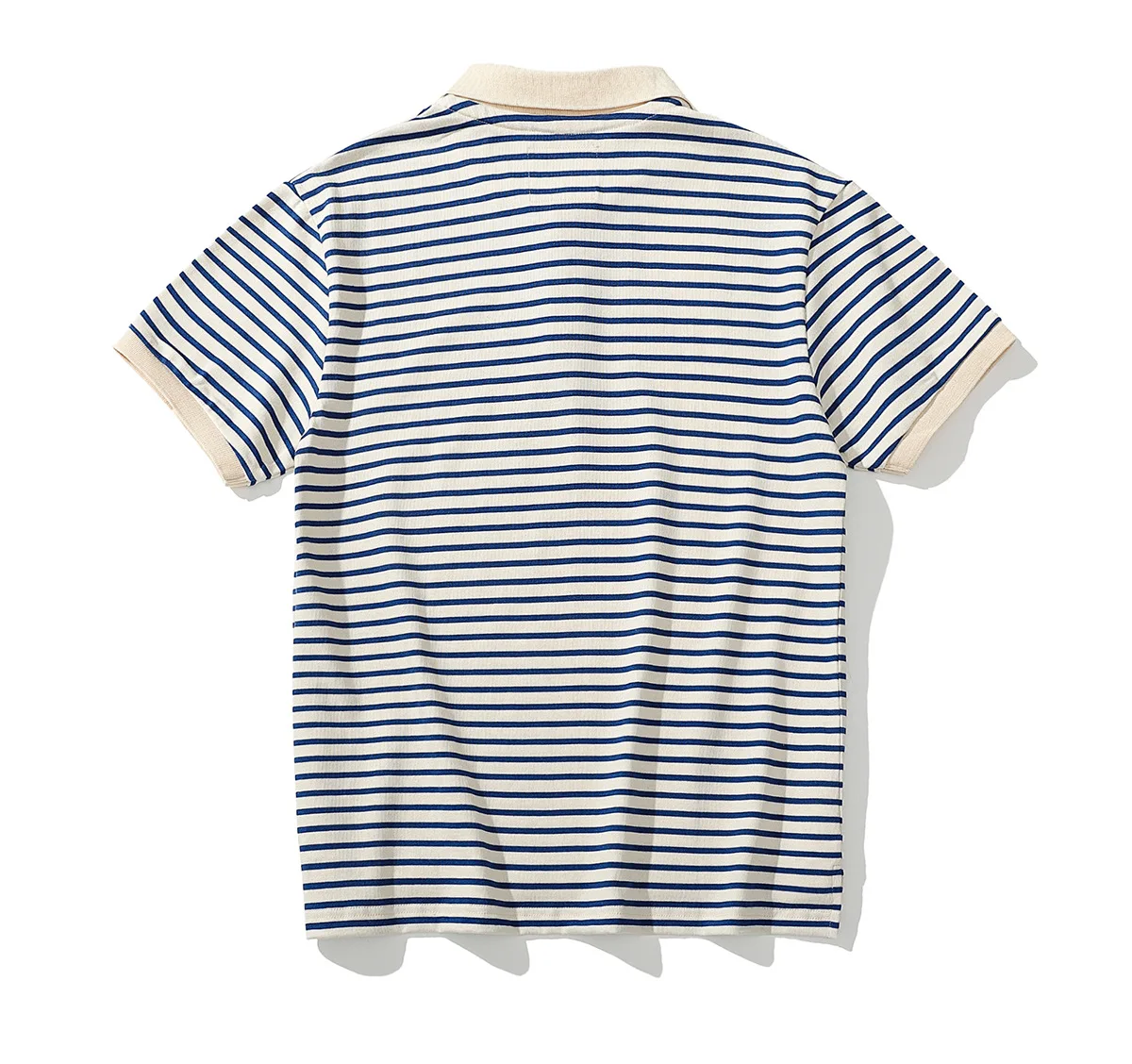 Summer Men's Sailor Polo Shirt Short-Sleeved Men's Cotton Retro Loose Casual Versatile Striped