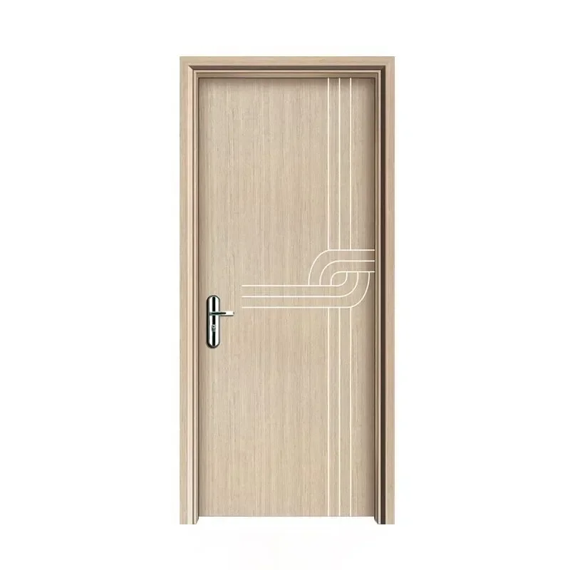 Hot sale soundproof Interior Door modern design slab Wood Plastic Door Wooden Panel WPC Interior Door for house interior