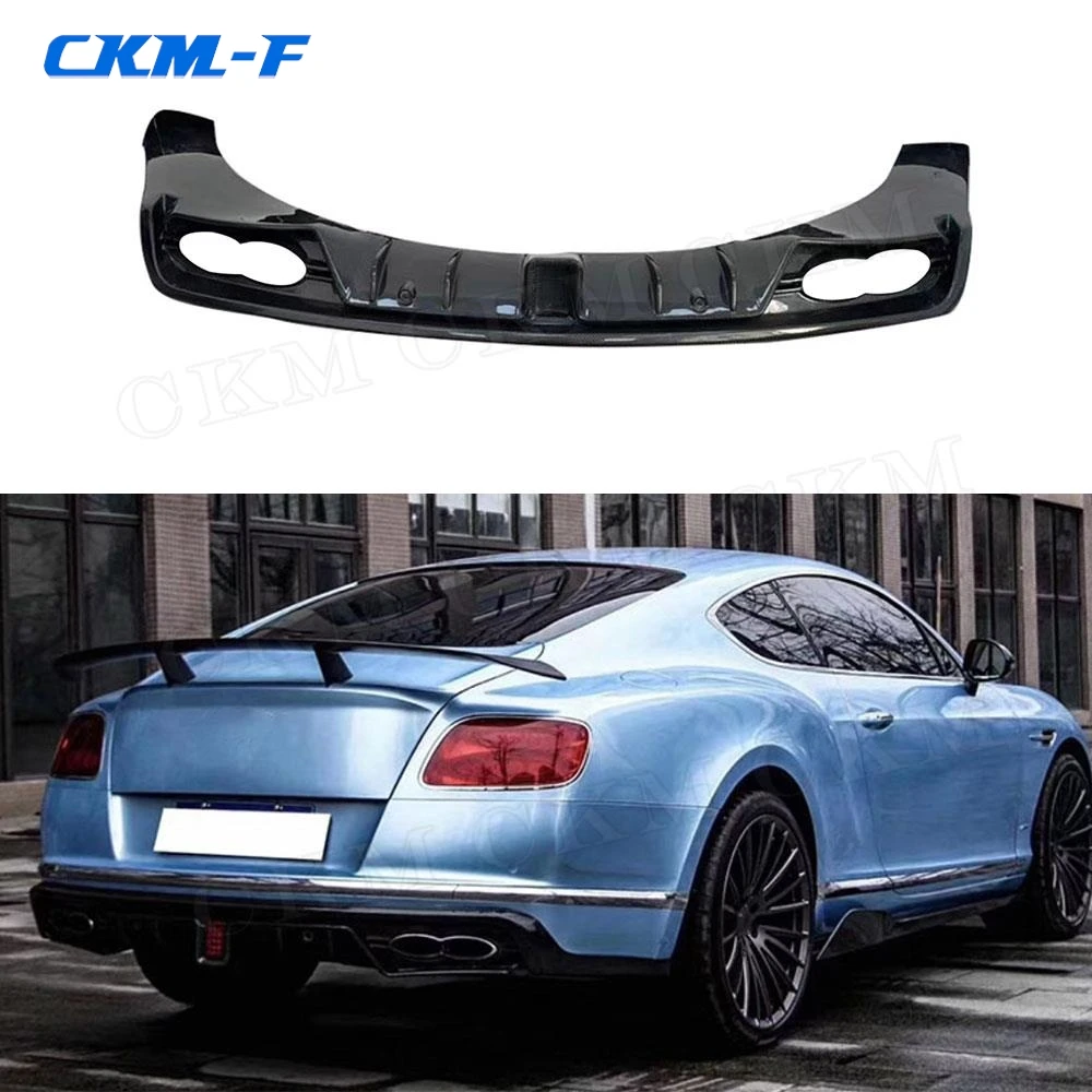 

Carbon Fiber Rear Bumper Lip Diffuser Splitters Spoiler for Bentley Continental 2015 2016 2017 FRP Rear Lip S Style