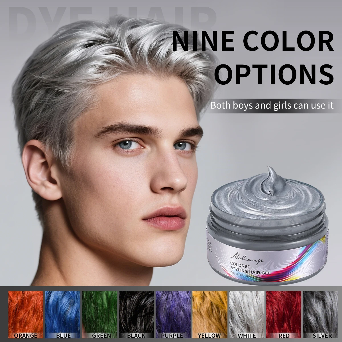 Hair Dye Styling Wax, Long-Lasting Formula, Multiple Color Options, Suitable for All Hairstyles, Suitable for Both Men and Women