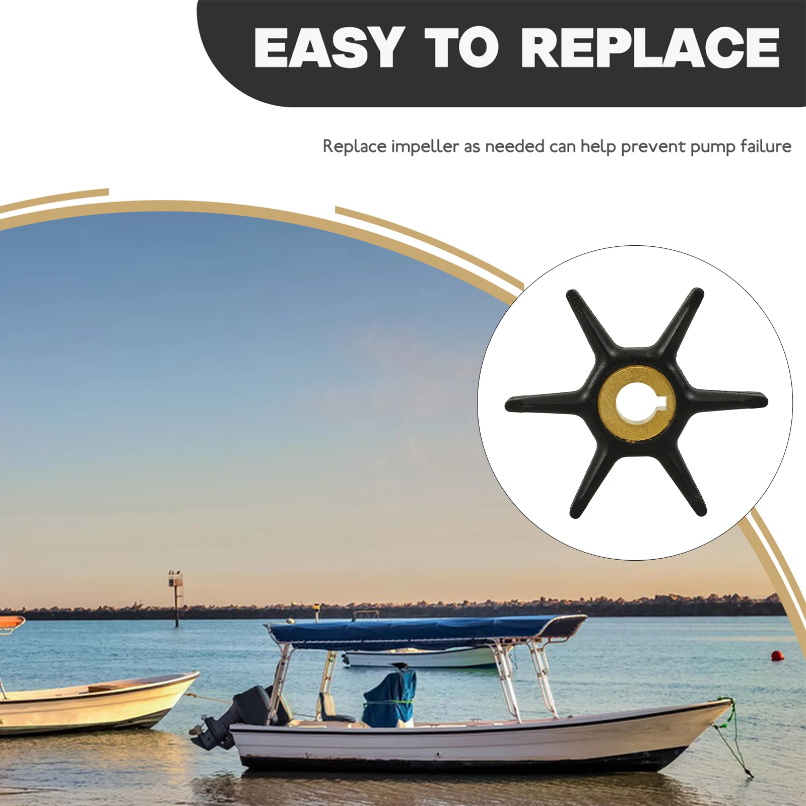 

Outboard Water Pump Impeller 277181 Rubber 434424 18-3001 Efficient Utility Replacement Part Boat Models Easy Install