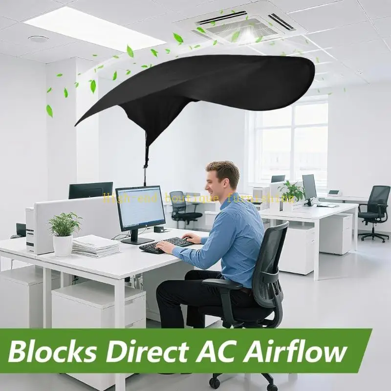 L9NB Black Workplace Partition Barrier Crafted From Durable Polyester Fabric 156x96cm