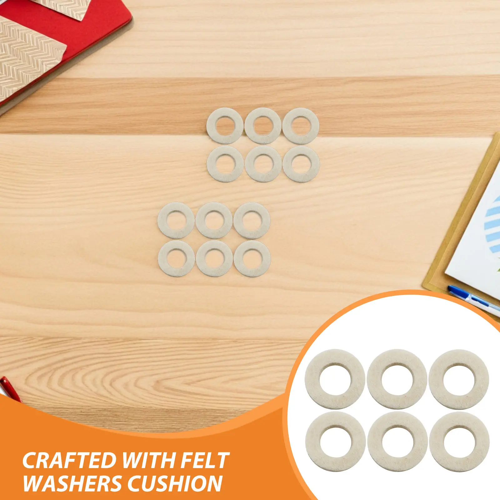 20Pcs Trumpet Valve Pads Felt Washers Cushion Replacement Parts Universal Trumpet Felt Cushion Soft Touch Noise Reduction