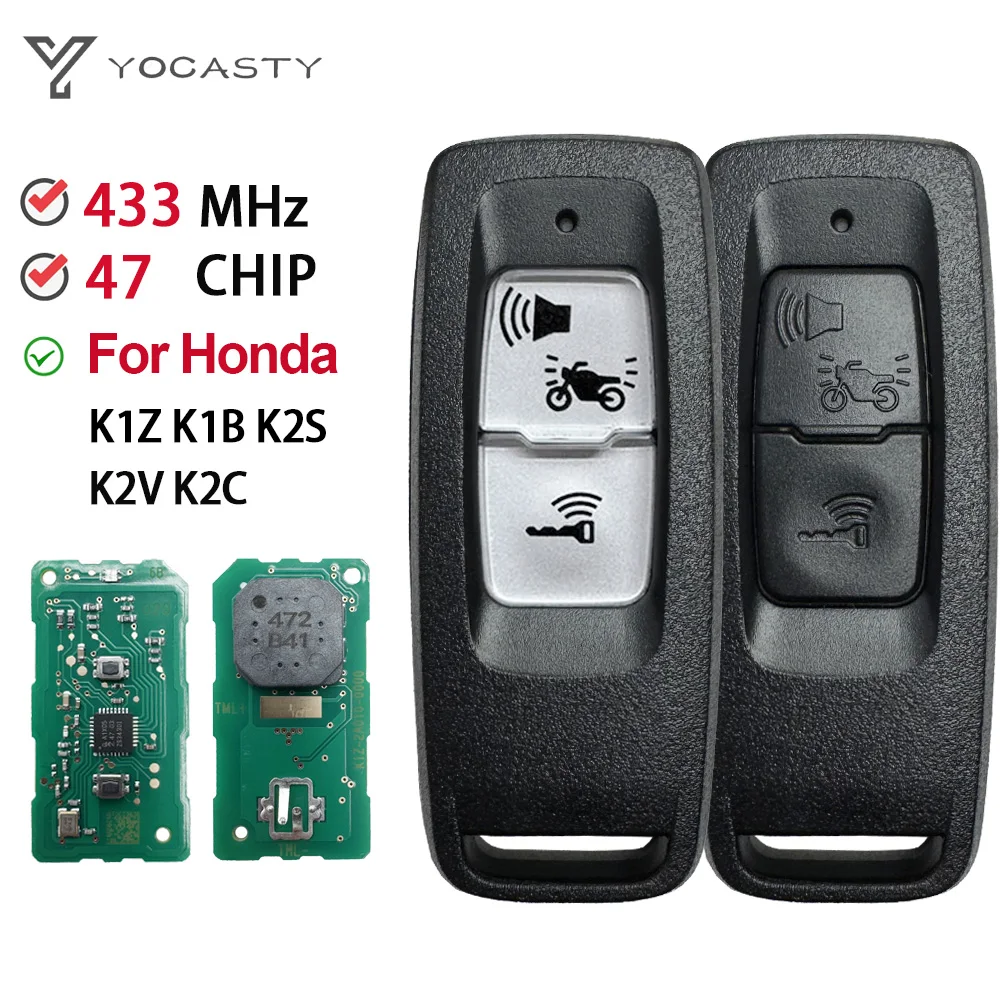 

YOCASTY TXM004 For Honda K1Z K1B K2S K2V K2C Motorcycle Remote Key 433MHz 47 Chip 35111-K1Z-U11 35121-K1Y-D11 35123-K1B-T10