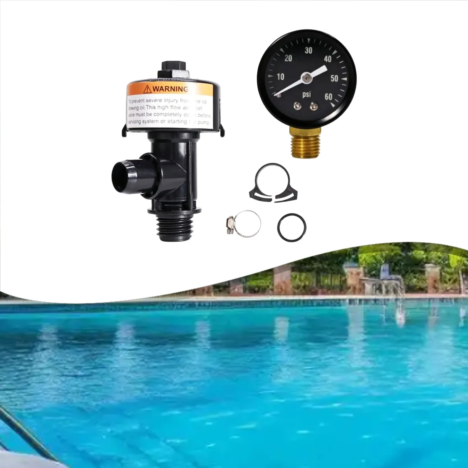 98209800 Manual Safety Valve Plastic Metal For Pool Filter Models 188592 147411 Swimming Spa Equipment Accessory Replacement Par