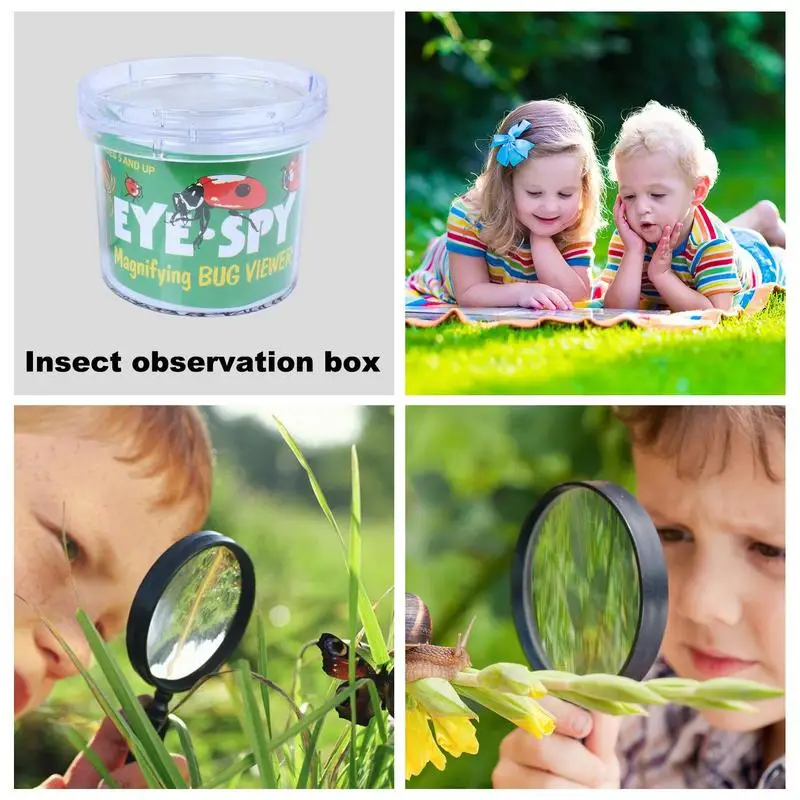 Insect Observation Magnifier Box Cup Nature Exploration Experiment Educational Toys for Kids Children Birthday Christmas Gift