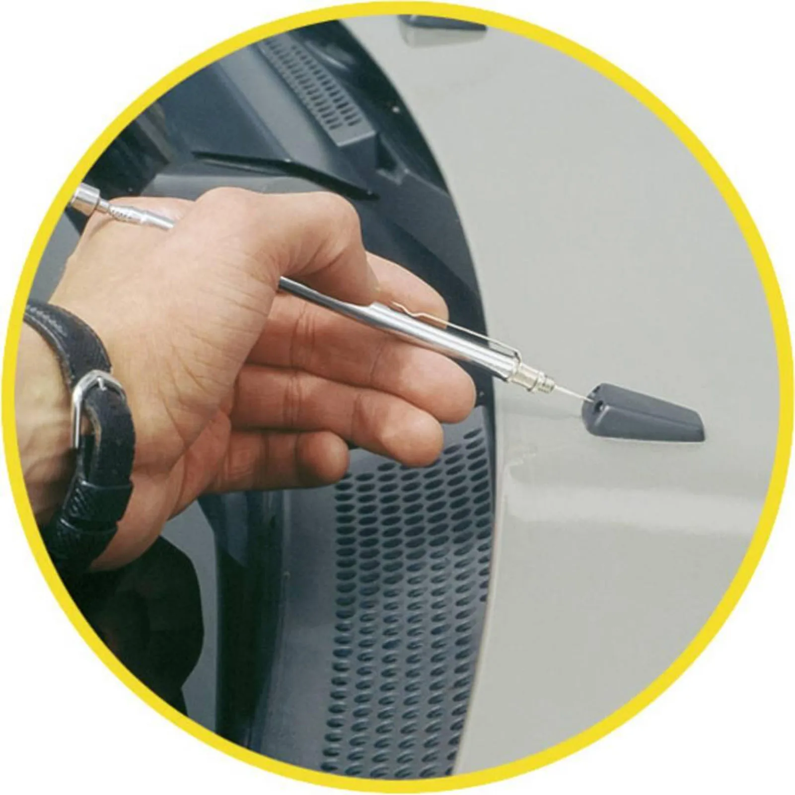 Windscreen Wiper Nozzle Needle Blockage Removal Aluminum Portable Knurled Handle Windshield Washer Spray Nozzle Needle for Car