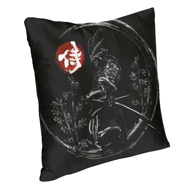 Japanese Samurai Warrior Cushion Cover Sofa Decoration Katana Bushido Square Throw Pillow Case 45x45