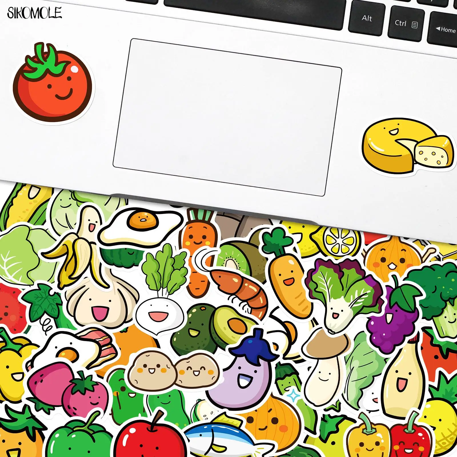 10/30/50PCS Fruit And Vegetable Stickers For Infants Aged 0-3 Years Old DIY Toy Car Skateboard Laptop Decals Graffiti Sticker F5