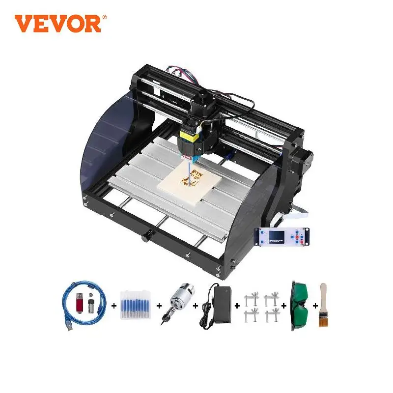 VEVOR Laser Engraver 300×180×45 mm CNC 3018 Pro 15W/5.5W  GRBL Control 3 Axis Laser Engraving Machine, with Offline Controller