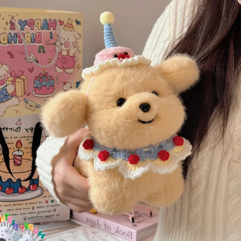 

Dressed Golden Retriever Plush Doll Christmas Puppy Sleep Pillow Toy Cuddly and Healing Stuffed Animal Lovely Birthday Present