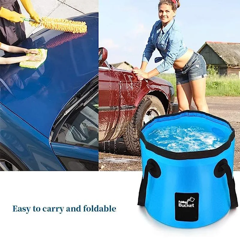 20L portable water bucket foldable water bucket camping water storage container car supplies travel hiking fishing gardening