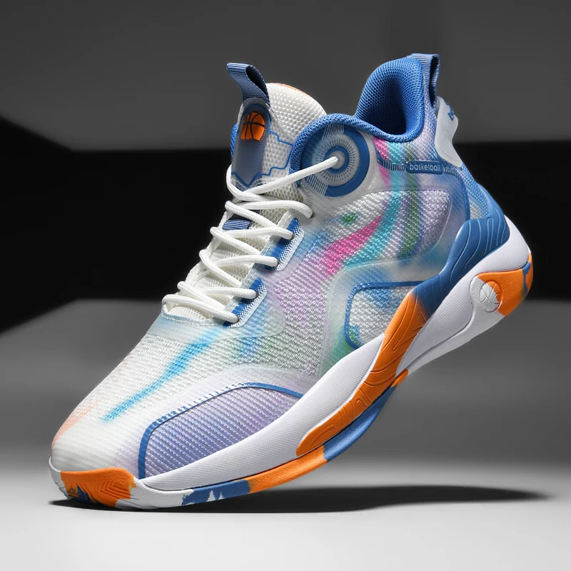 

Sports and leisure shoes, men's shoes, marathon oversized air cushioned shoes, fly woven all season rubber, wear-resistant, anti