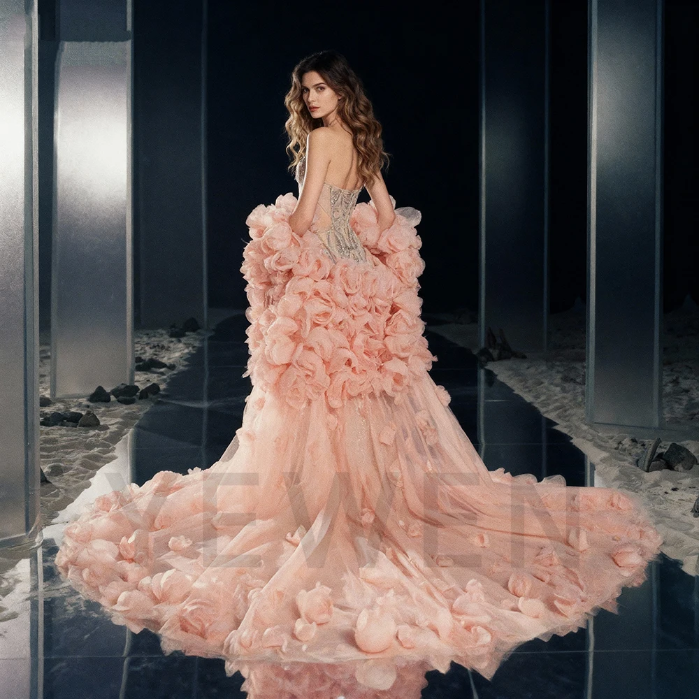 Luxe elegante bruiloft capes jurken voor speciale gelegenheden 3D bloem cape bruids sjaal damesjurk voor fotoshoot (alleen cape)