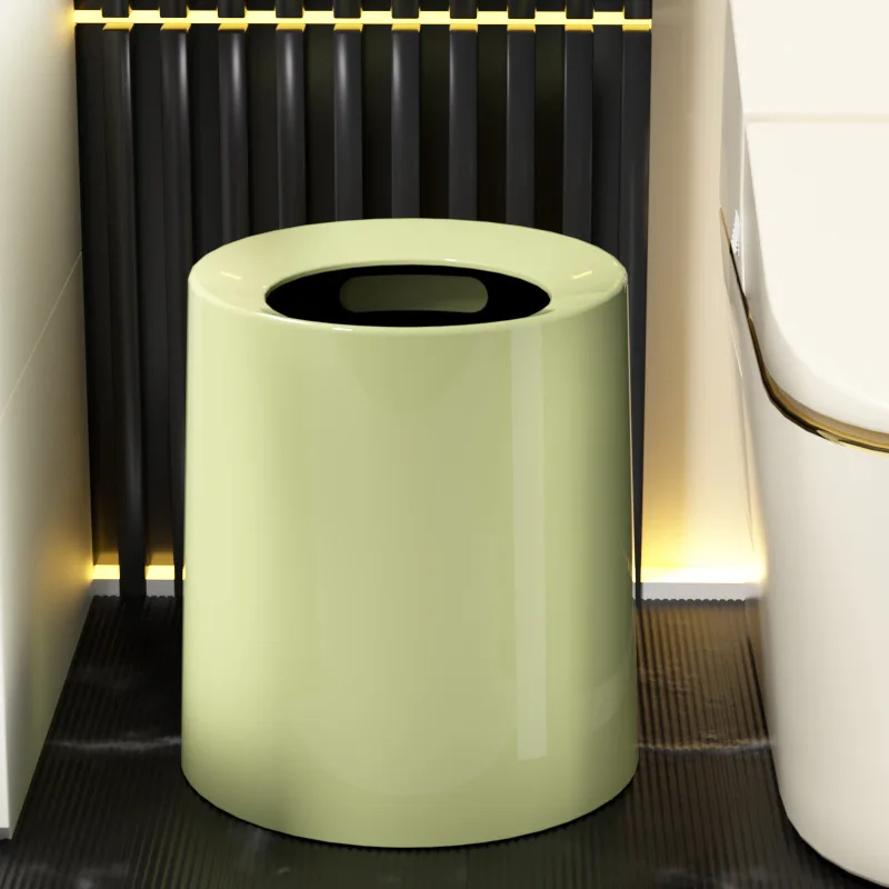 

Новое мусорное ведро в стиле Ins с двумя отсеками, большой емкости, для кухни и ванной, однотонное, декоративное, с высокой эстетической ценностью