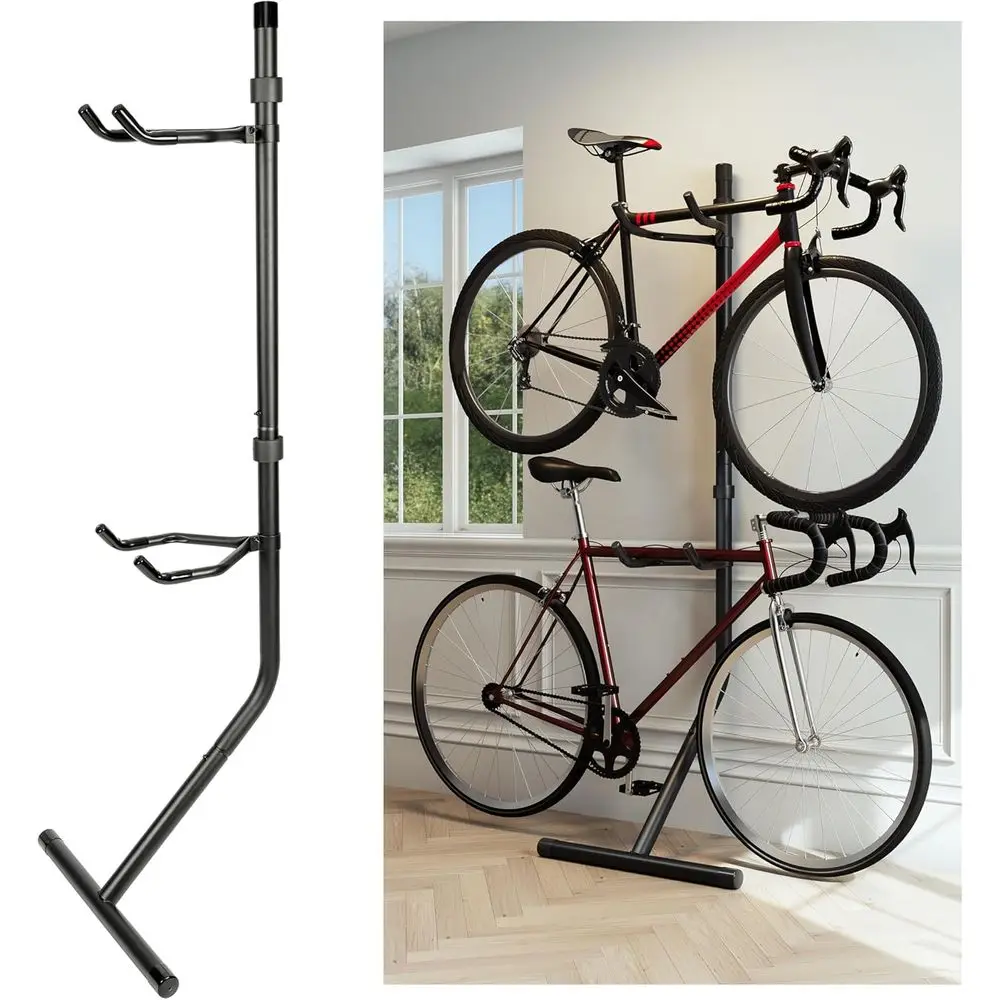 

Adjustable Home Bike Stand for Vertical Storage, Holds Up to 80 lbs