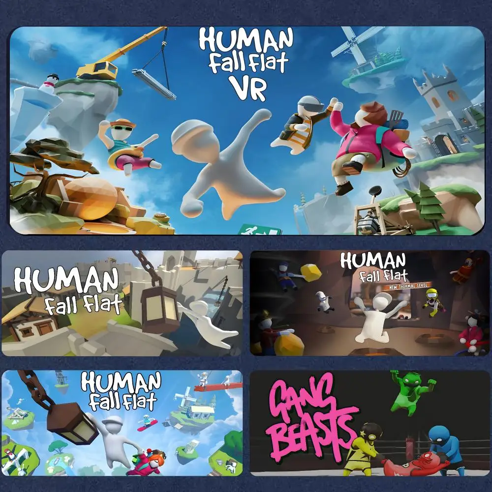 Human Fall Flat Mouse Pad Mousepad Large Gaming Mouse Pad LockEdge Thickened Computer Keyboard Table Desk Mat