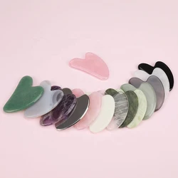 1PC Jade Guasha Massage Natural Jade Scraper Facial Gua Sha SPA Neck Massager for Face Lifting Wrinkle Remove Beauty Healty Tool