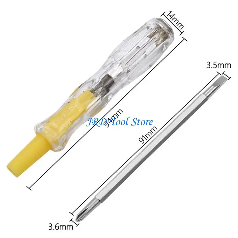 A2UD Electric Tester Tester Stift Doppelköpfe Abnehmbarer Schraubendreher mit Anzeigelicht