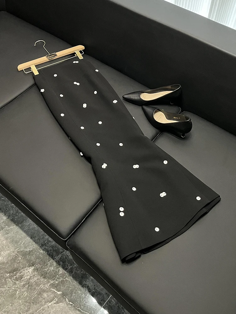 Star Faion Sequin Embellied Color Blo Suit Jaet Fi Tail Long Skirt A03054Z Women's Premium Clothing Set