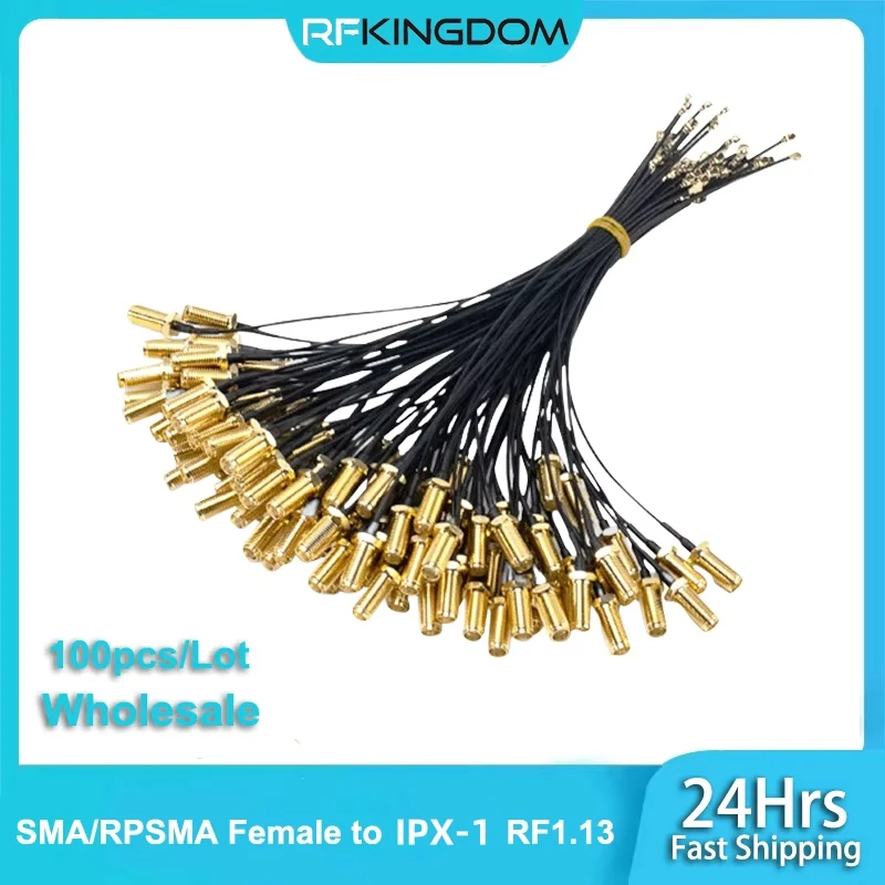 100PCS/Lot SMA Connector RP-SMA Female to uFL u.FL IPX IPEX-1 RF Coaxial Assembly RF 1.13 Pigtail Cable 5cm 15cm 30cm