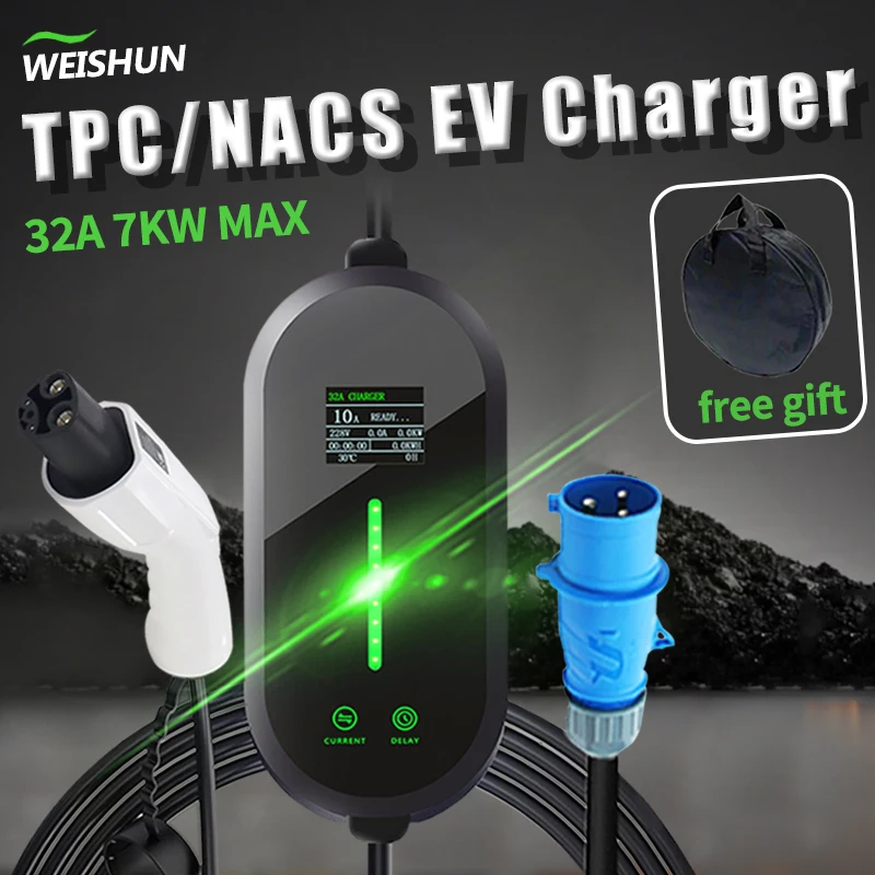 32A 7KW Nacs Ev Cha…