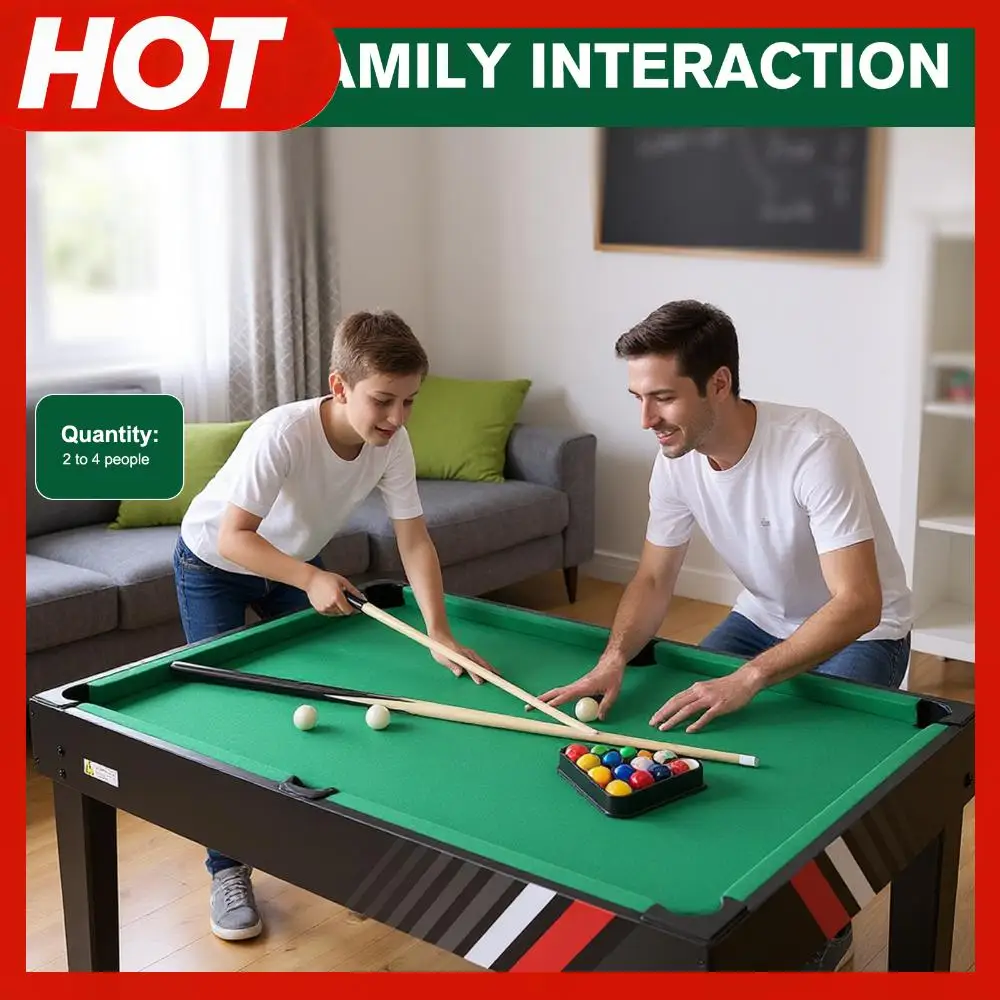 

4-In-1 Different Convert Tables Game with Football Billiards Ice Hockey Table Tennis Foosball Table Combo Set for Home Game Room