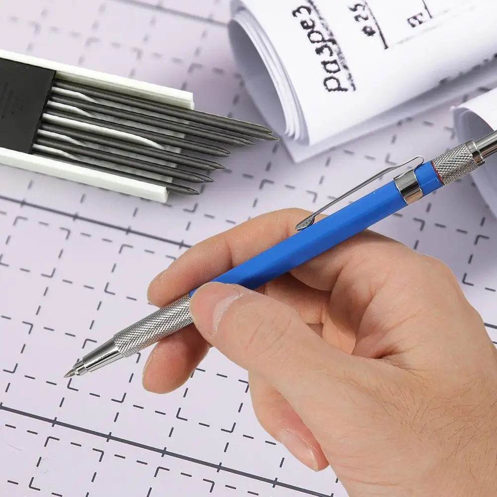 Lápiz mecánico de Metal de 2,0mm, 10-1 unidad, dibujo, escuela, oficina, con recarga, suministros para estudiantes, decoración para el hogar, escuela y niños