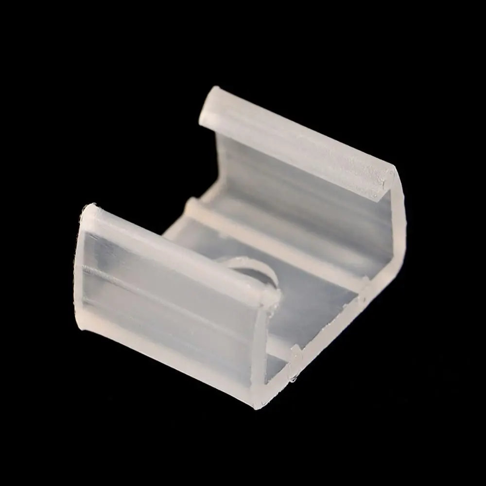 100 قطعة 8-20 مللي متر LED قطاع مقاطع ثابتة حامل لتثبيت 2835 ضوء النيون 5050/5730/2835 220 فولت مرنة COB البلاستيك تصاعد مشبك