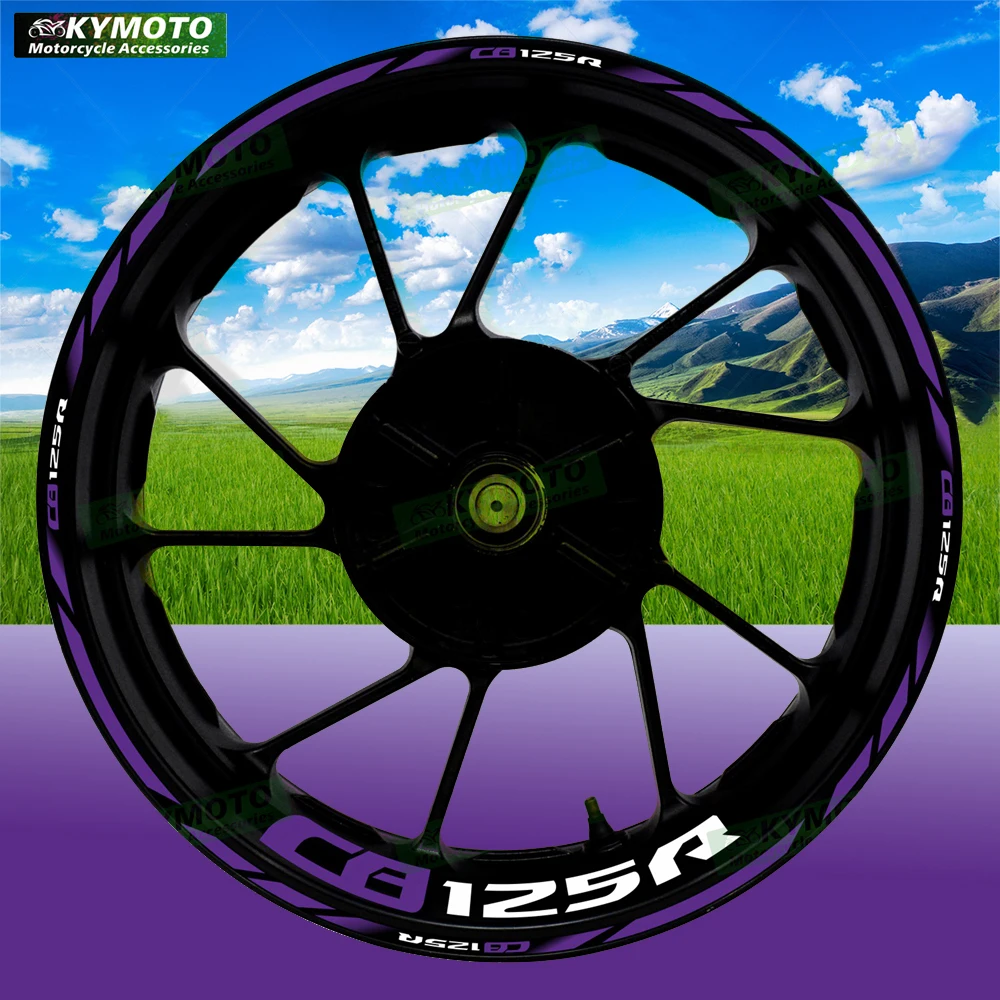 

Motorcycle accessories 17 inch wheel decals racing fairing reflective wheel stickers suitable for Honda CB125R CB 125R