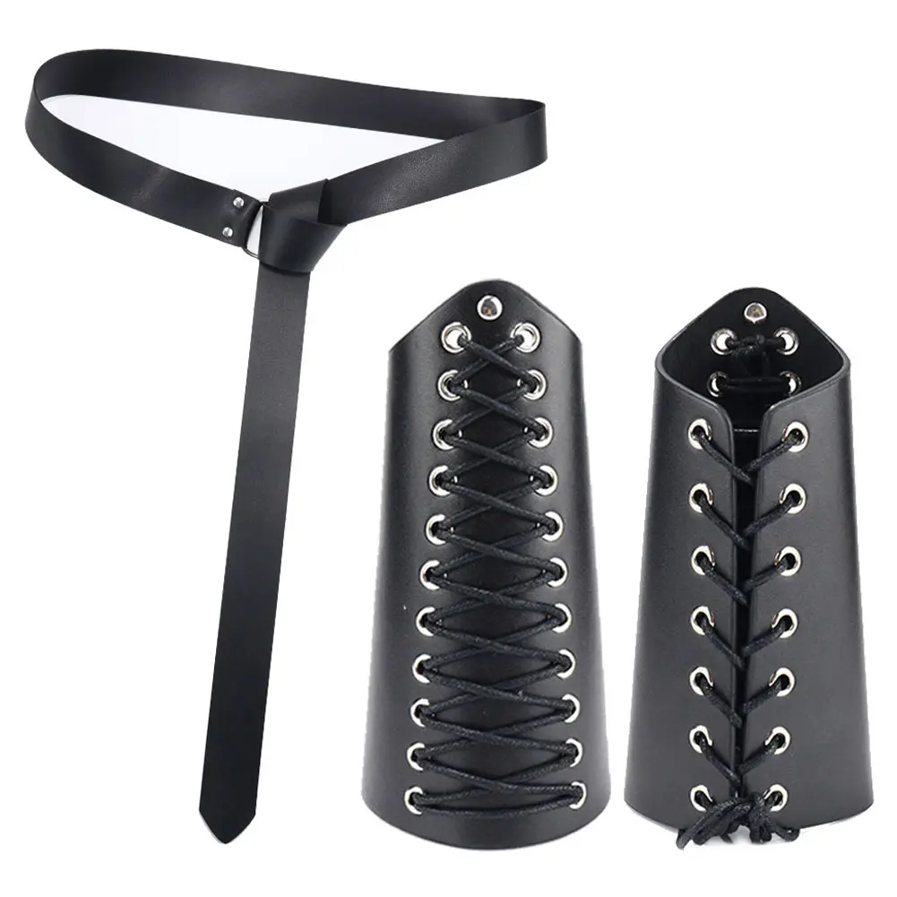 Ceinture de Cosplay Viking Médiéval, Sangle Arrière, Ensemble d'Accessoires de oral alier de la Renaissance, Costume d'Halloween et de Carnaval, pour Homme Adulte