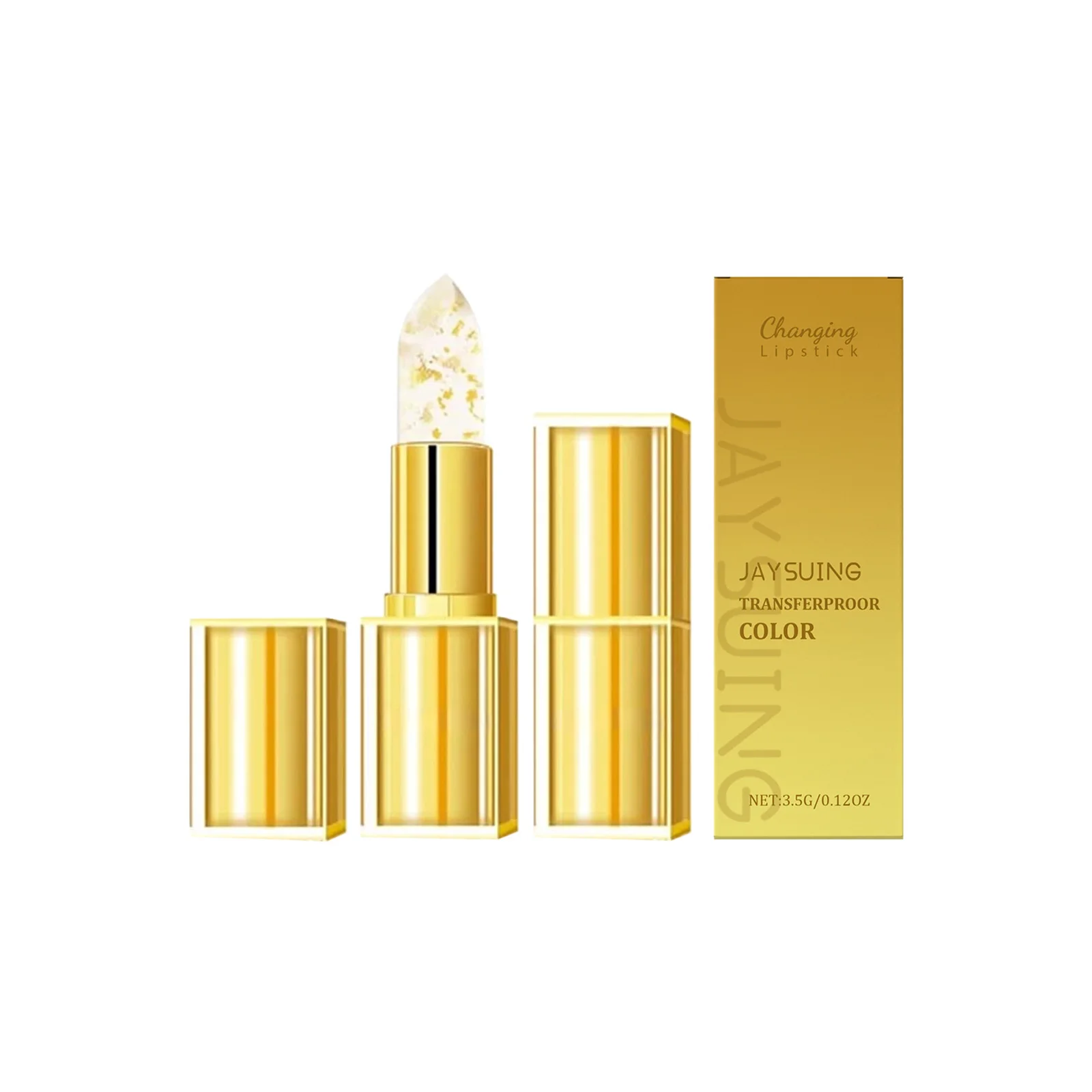 Gold Moisturizing Lipstick Color Changing High Shine Fade Lip Line Relieves Dryness Non-stick Hyaluronic Acid Hydrating Lip Balm
