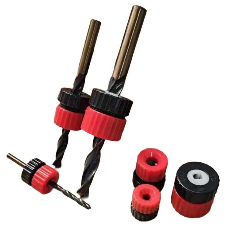 3Pcs Adjustable Drill Bit Depth Stop 3-13mm Drill Bit Stop Collars Shaft Limit Lock Positioner Hole Guide Woodwork Tool