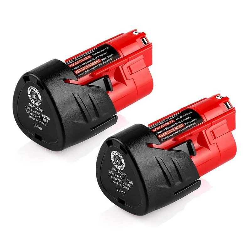 2026 New for Milwaukee 12V M12 Battery 3Ah Compatible with for Milwaukee M12 XC 48-11-2410 48-11-2420 48-11-2411 Tools Battery - view 3