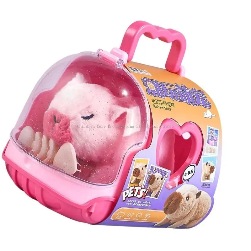 Interactive Capybara Animal Doll Toy para niños Juguete mascota eléctrico suave y suave