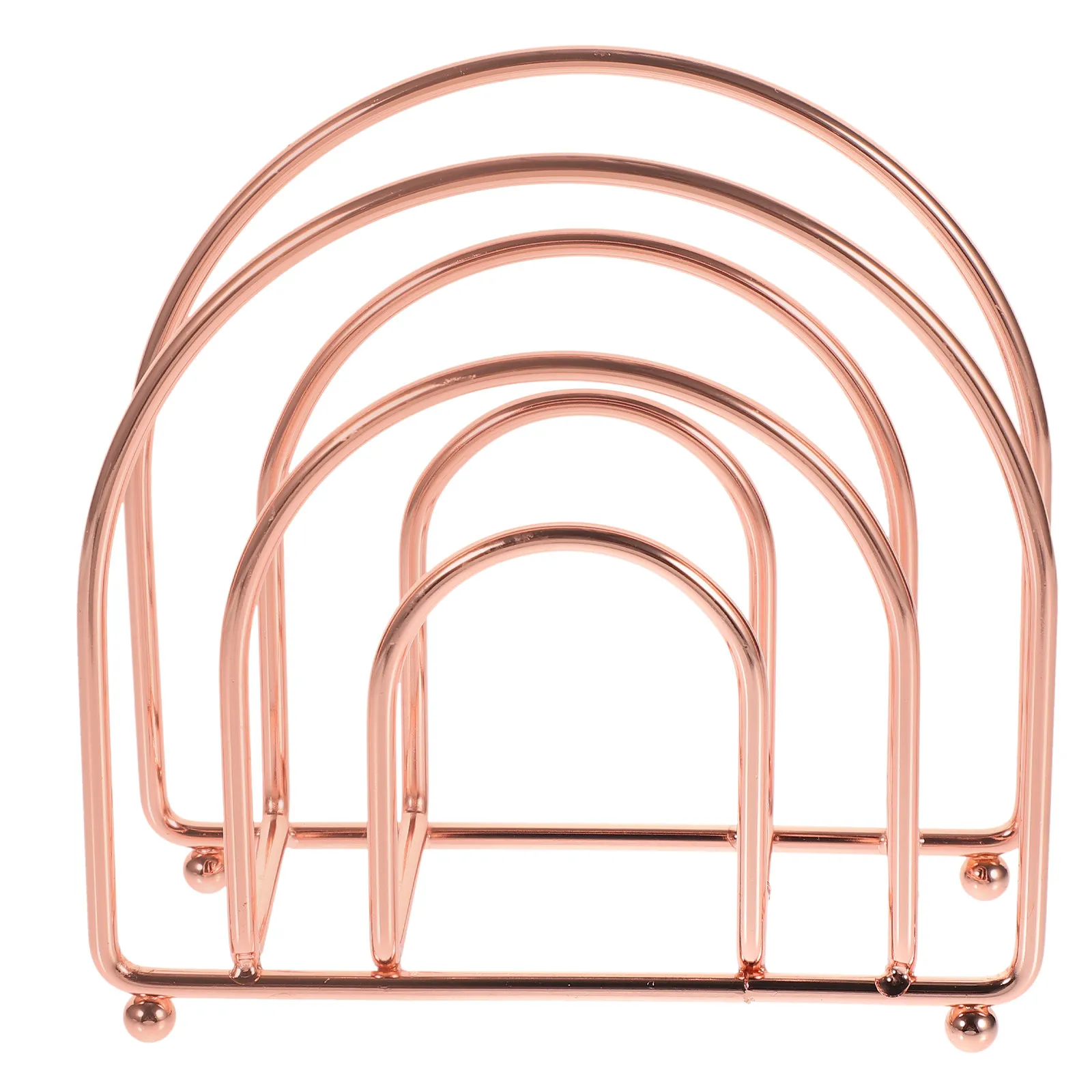 

1Pcs Rose Gold Iron Napkin Holder Nordic Design Vertical Tissue Rack Stylish Storage for Living Room Coffee Shop Hotel Supplies
