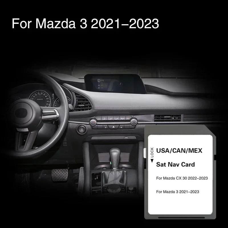 Tarjeta SD con Mapas de EE. UU., Canadá y México, Sistema de Actualización de Datos, Compatible con Mazda 3 2021 2022 2023, GPS para Vehículo, Memoria, Sat NAV
