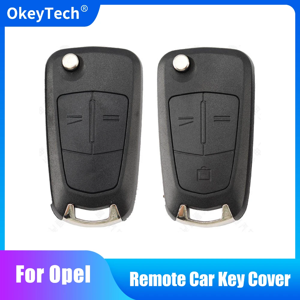 

OkeyTech Flip Remote Folding Car Key Cover Fob Case Shell For Vauxhall Opel Astra H Corsa D Vectra C Zafira Astra Vectra Signum