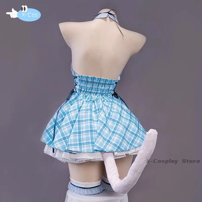 Game Cosplay Dress Suit Sexy Cat's Costume With Cat Tail Anime Set Cute Game Cosplay Chocolate ＆ Vanilla Maid Outfit Service Set