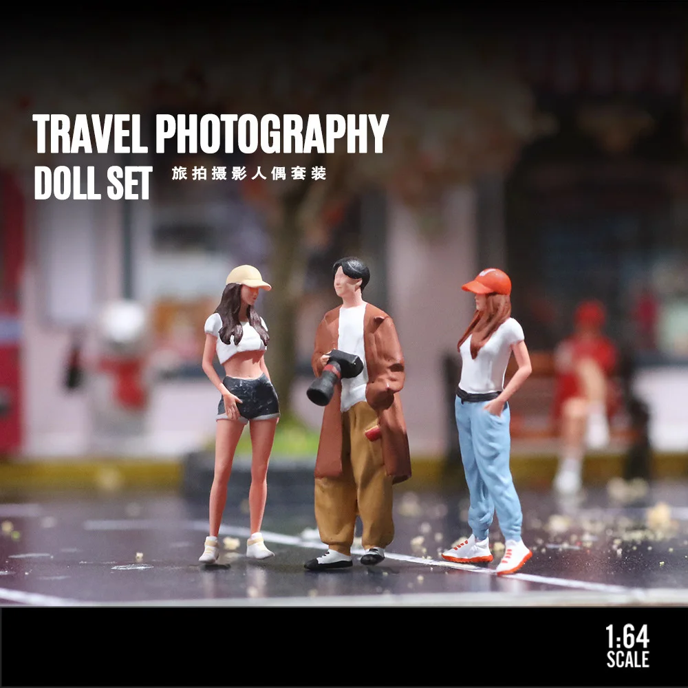 

Resin 1/64 Travel Photography Action Figure Set Miniature Figures Model DIY Creative Photography Collection DIY MiniFigures