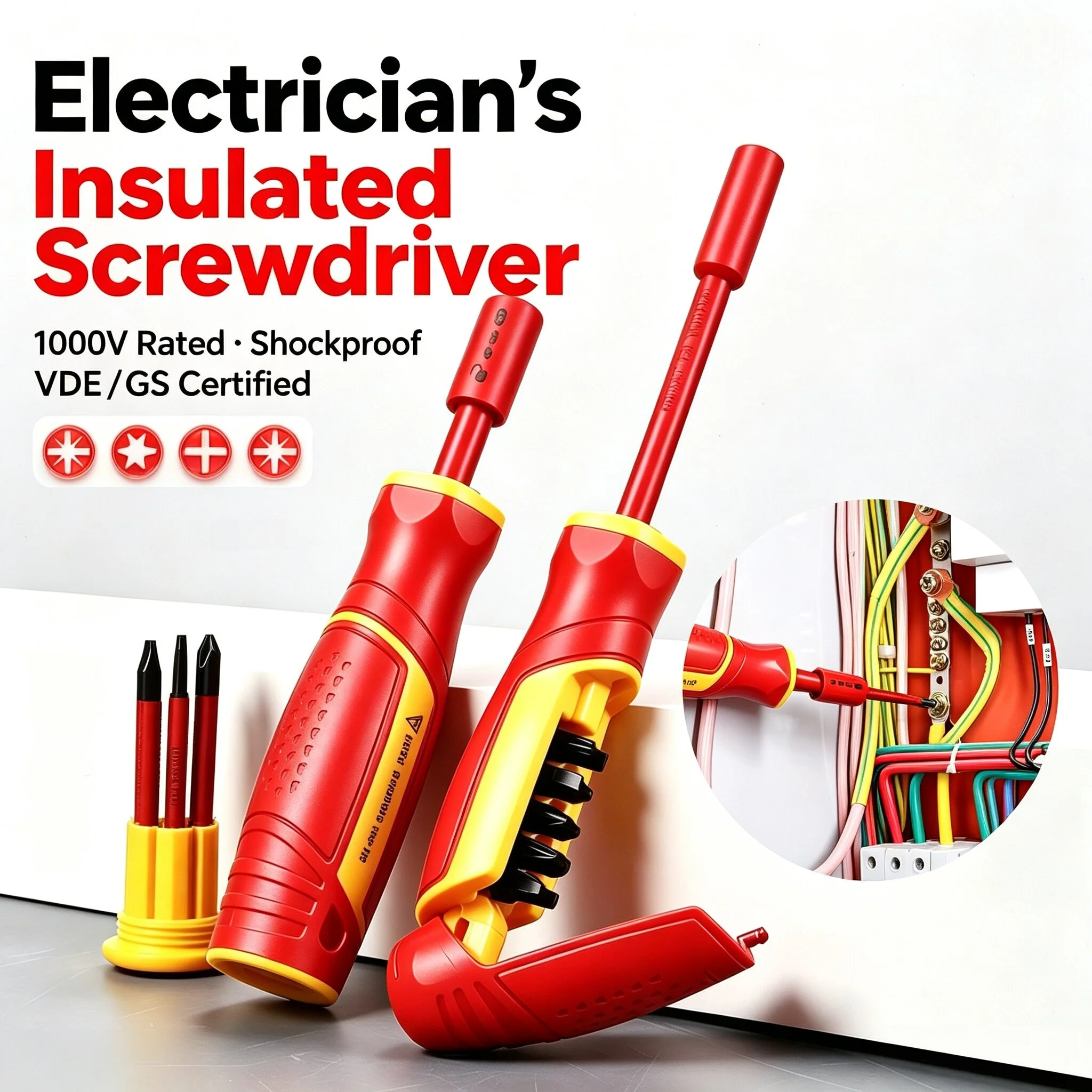 Magnetic Phillips Slotted Insulated Screwdriver Set Drill Bits Are Interchangeable Efficient and Labor-saving Repair Tools