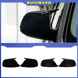 Glossy Black Side Wing Rear View Mirror Cover Case Shell Replace Caps For Audi Q5 SQ5 8R 2009 - 2017 Q7 4L Facelift 2010-2015