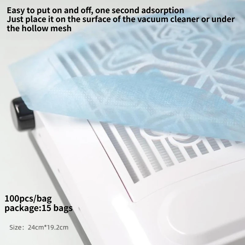 

1500Pcs Nail Filter Paper Filter White Dust Collector Replace Nail Vacuuming Ultra-thin Cleaner Filter Non Woven Fabric Cotton