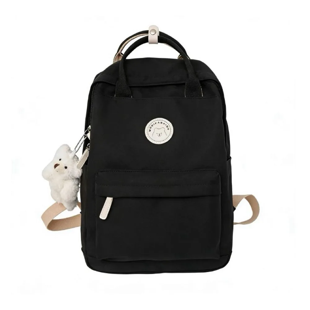 zaino-studentesco-grande-capacita-in-nylon-multi-tasca-borsa-scolastica-spaziosa-con-cerniera-e-ciondolo-per-ragazze-adolescenti