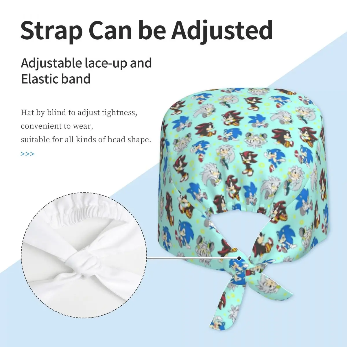 قبعات طبية سونيسز بتصميم القنفذ، مبتكرة للنساء والرجال، مناسبة للشعر الطويل، قبعات عمل مسامية