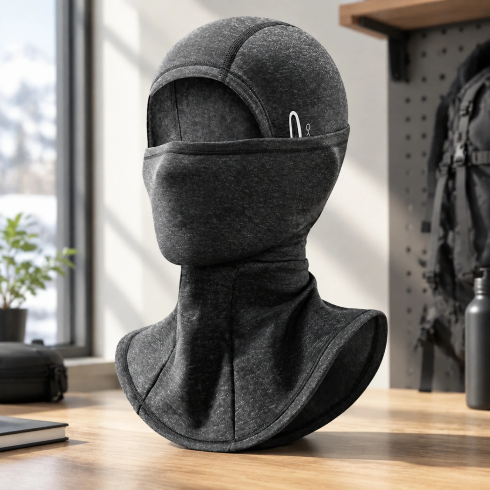 Balaclava with Shoulder Panels One-Size Winter Balaclava Helmet-Compatible Face Covering Stretchy Winter Face Mask Streamlined