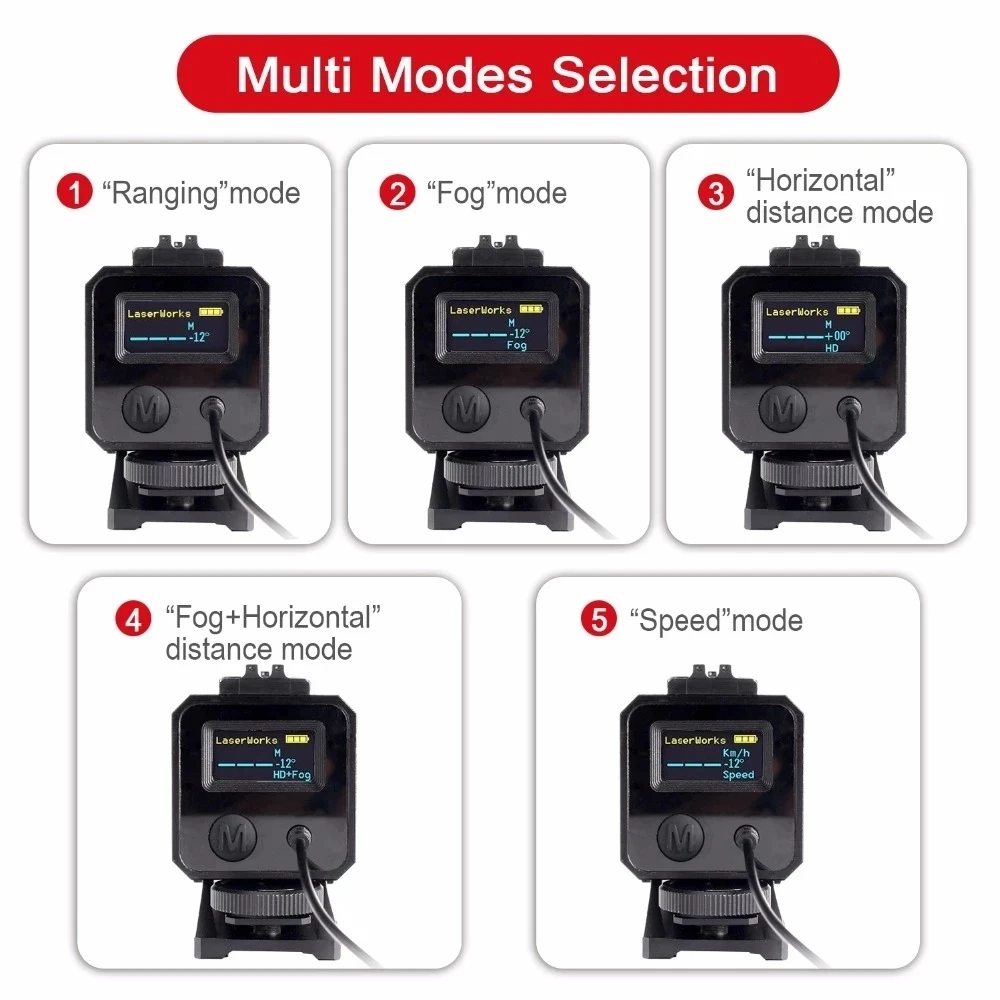 Outdoor real-time Ranging, Hunting And Shooting Display Mini Laser Automatic Rangefinder LRF Rangefinder 1200m LE032