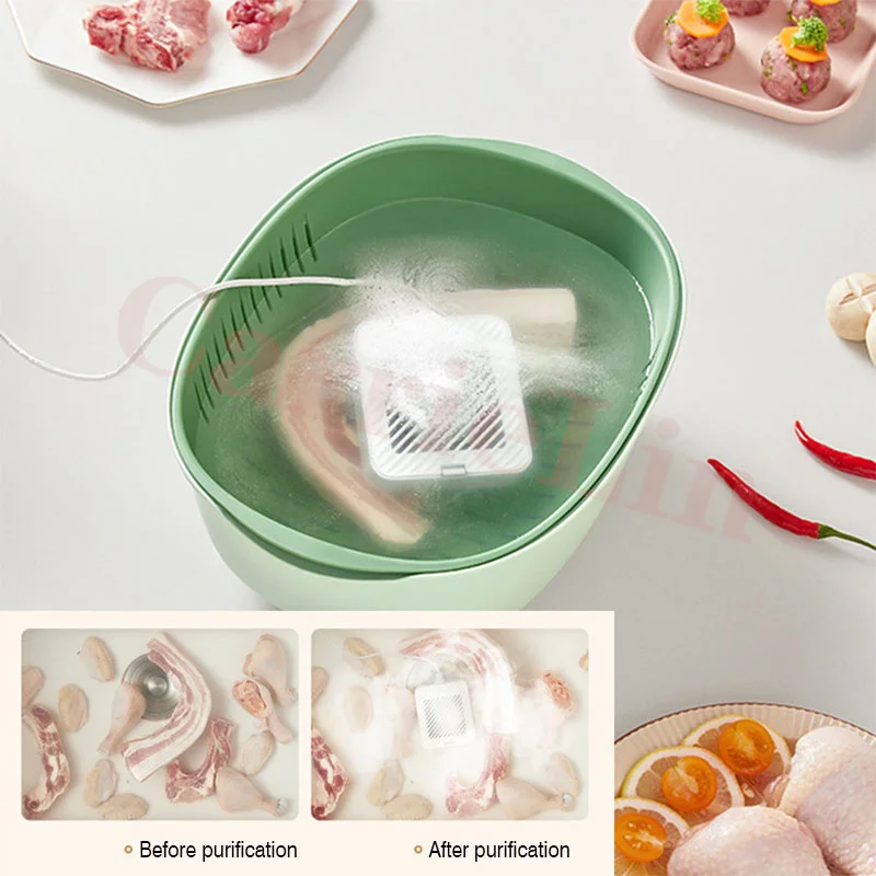 منقي بالموجات فوق الصوتية متعدد الوظائف مولد أوزون نشط مطهر تنقية الفواكه والخضروات المياه الغذاء